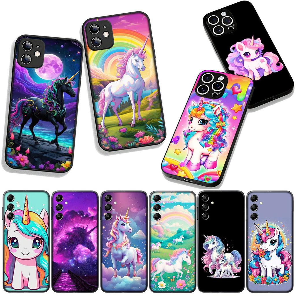 Phone Cover Unicorn Wallpaper Horse Casing for Apple iPhone 16 15 14 Plus 13 12 Mini 17 Pro Max + ProMax 16E Air 15+ Case