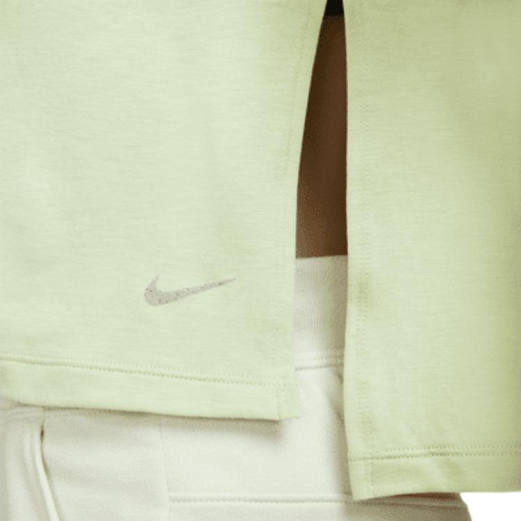 Nike Yoga Dri-FIT Short Sleeve Breathable Crop Top Women Tops Green DM7026-343
