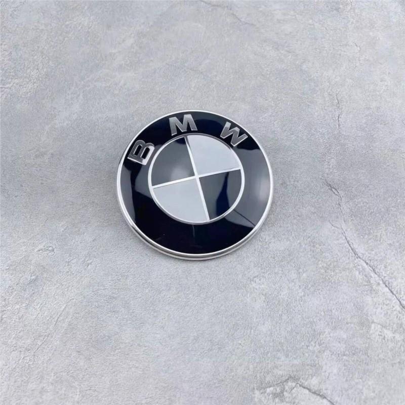 FA5Car Black White BMW Logo Front Hood Emblem 82mm Rear Badge 74mm Wheel Hub Cap 68mm Steering Wheel Sticker 45mm Accessories