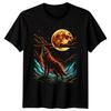 Wolf Howling Moon Animals Mens T-Shirt Wildlife Graphic Tee