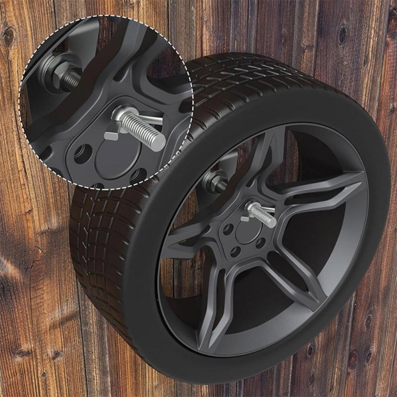 Space Saving Spare Tire Holder Bracket Stand for Enclosed Trailers, Stainless Steel Wall Mount Carriers, Sturdy Designs