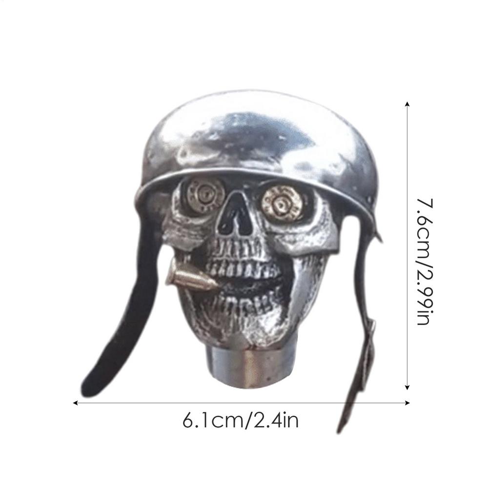 Skulls Soldier Grip-Handcrafted Gear Knob Sliver Devil Skulls Car Stick Shifter Handle Automatic Transmissions Car Accessories