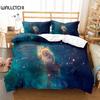 Funda de edredón Hubble Imagen Rey Reina Cielo Estrellado Vasto Juego de cama Paisaje del Universo Brillante Funda de edredón Funda de edredón de poliéster