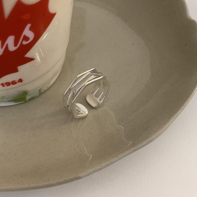 925 Sterling Hõbedast Ebakorrapärane Pärlisõrmus - Naiste Stiilne Minimalistlik Avatud Disain