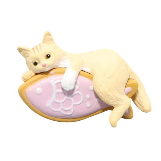 Ornement de Voiture Léger Mini Figurine de Chat Décoration d'Écran d'Ordinateur Bureau Accessoires de Tableau de Bord de Voiture