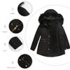 2026 New Winter Women's Long Padded Jacket Hooded Women's Velvet Thicken Cotton Coat Women's Fur Collar Hooded Warm Jacket