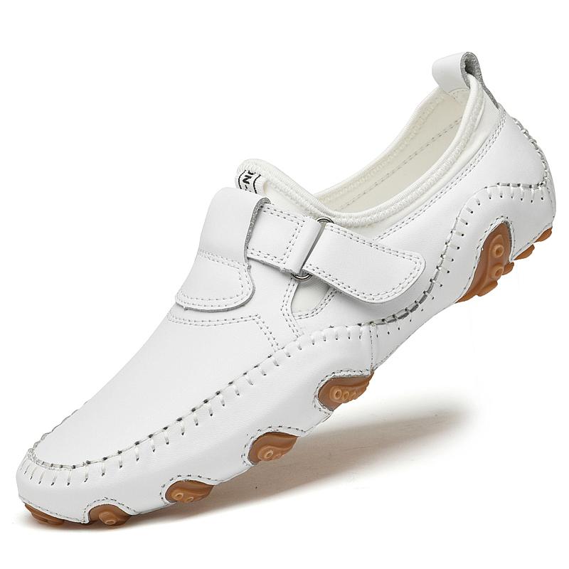 Men Genuine Leather Soft Comfy Slip-on Moccasins Handmade Fashion  Man Casual Shoes Drive Walk Luxury Leisure Loafer Shoes