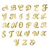 Lot de 26 décorations de gâteaux en acrylique doré avec lettres de l'alphabet en miroir doré AZ pour décorations de gâteaux avec nom personnalisé