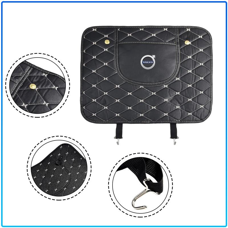 PU Leather Car Anti-Kick Mats Auto Seat Back Protector Cover Styling For Volvo XC60 XC90 S60 S80 S40 V40 V60 V70 V50 XC70