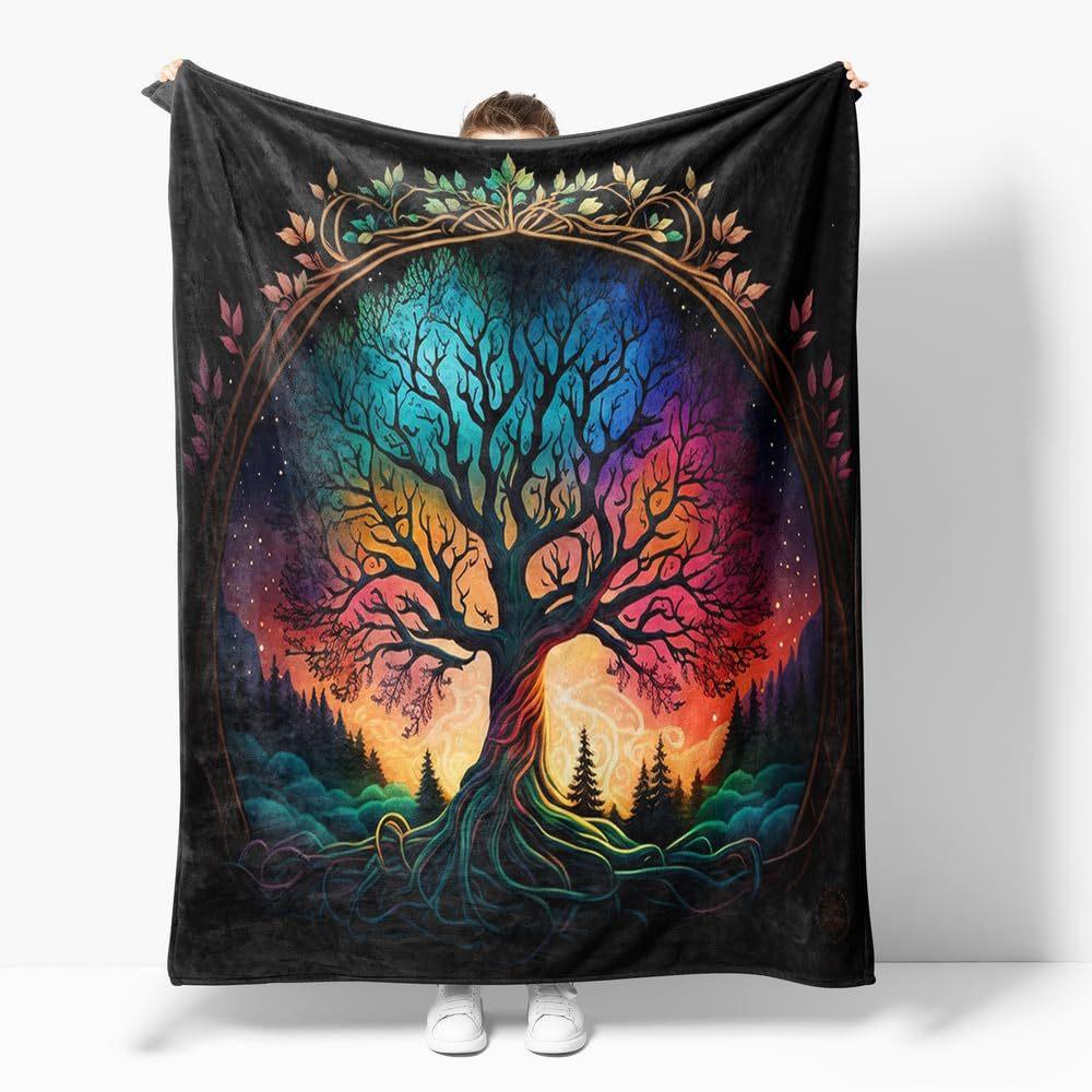 Blanket Tree Of Life Printed Blanket Soft Four Seasons Sofa Blanket