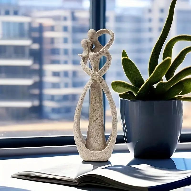 Abstract Couple Hug Decoration Craft Hug And Kiss Couple Sculptures And Figurines Household Garden Table Decoration And Accessories