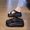 Slippers Female Summer Wear Fashion 2025 New Fairy Style with Skirt High-end Thick-soled One-word Beach Sandals