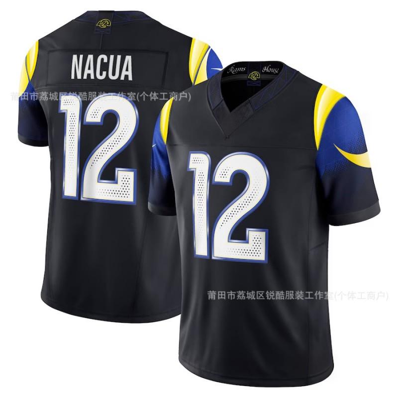 Los Angeles Rams NFL Φανέλα Ποδοσφαίρου Κοντομάνικη Ανδρών Γυναικών Ενήλικων Unisex Είδη Ομάδας Μέγεθος S Έως XXXL