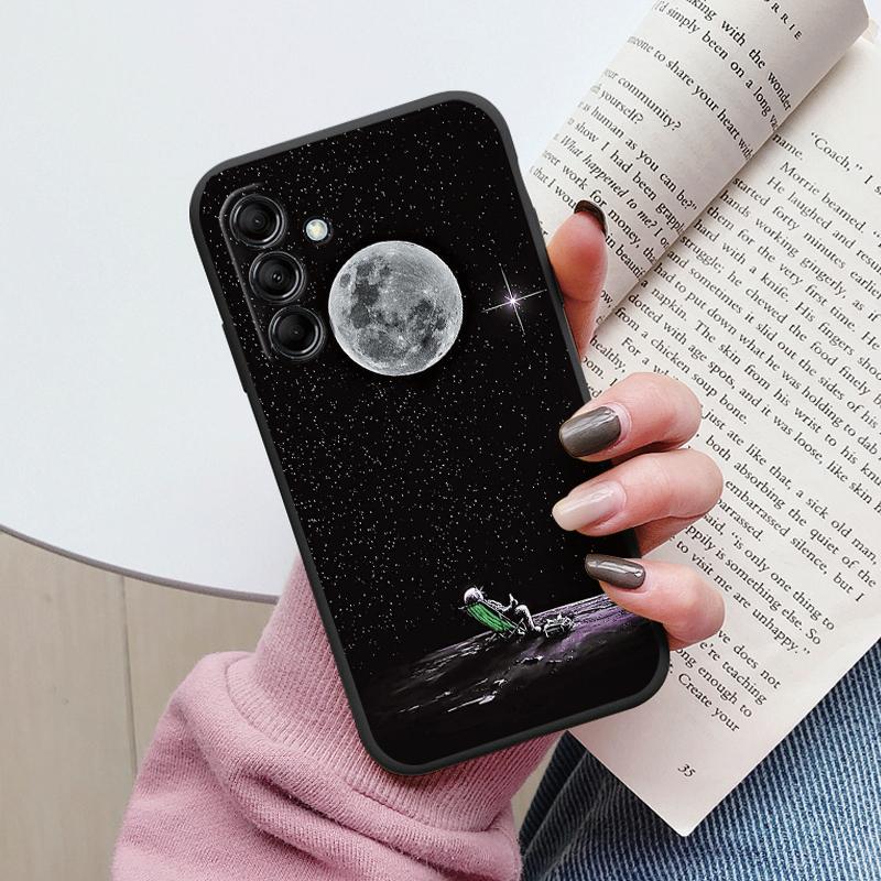 Hülle Funda Für Samsung Galaxy M14 M34 M54 5G Cover Bunter Blume Herz Cartoon Weiches TPU Couqe Für Samsung M 14 Leopard Capa