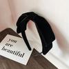 Elegant Velvet Bow Bezel Headband for Women Solid Color Bow Hair Band  Korean Retro Hairband Headwear Girls Hair Accessories