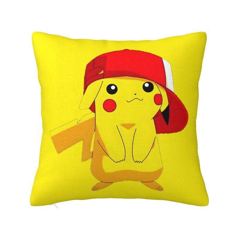 Pielāgotu Pikachu anime spēļu spilvenu pārvalki Karikatūru manga spilvenu pārvalki Dekorācija viesistabai Kvadrātveida spilvendrānas