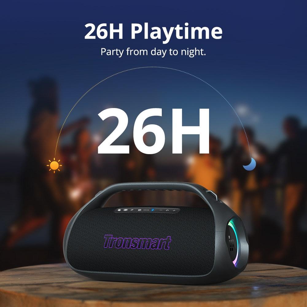 Altoparlante Bluetooth Portatile Tronsmart Bang 2 90W, Impermeabile IPX6, 26 Ore di Riproduzione, Controllo APP con Spettacolo di Luci LED, Accoppiamento TWS, per Feste all'Aperto