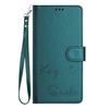 Leather Wallet Flip Case For Huawei P80 P60 P50 P30 P20 Pro + Ultra Lite Keep Smile Embossed Design with Wrist Strap