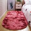 Soft Fluffy Carpets For Living Room Non -Slip Thick Velvet Oval Area Rugs For Bedroom Bedside Floor Mats Pets Kids Room Carpets