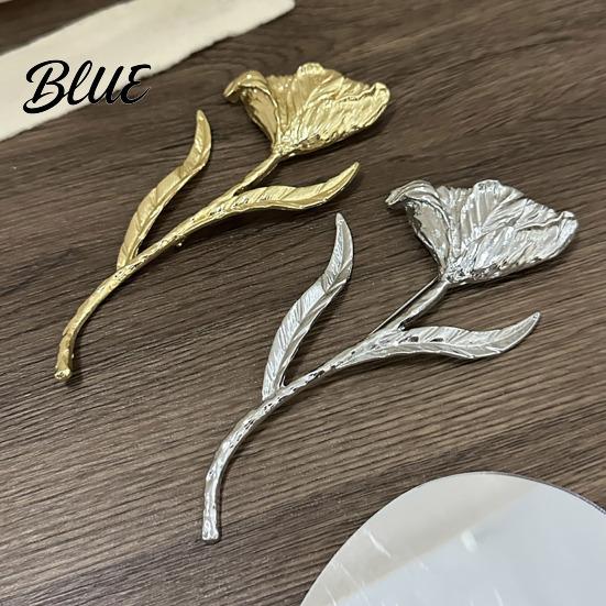 Pin Women Brooch Sparkling Rhinestones Flower Leaf Shape Lapel Versatile
