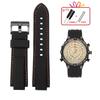 For Men's Timex E-tide Compass T2N720 T2N721 TW2T76300 Waterproof Soft Silicone Rubber Watchband  Strap with Tools Screw Pins