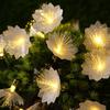 Christmas Flower String Lights Fiber Optic Fairy Light Battery-operated Garland Decoration Artificial Flowers New Year's Decor
