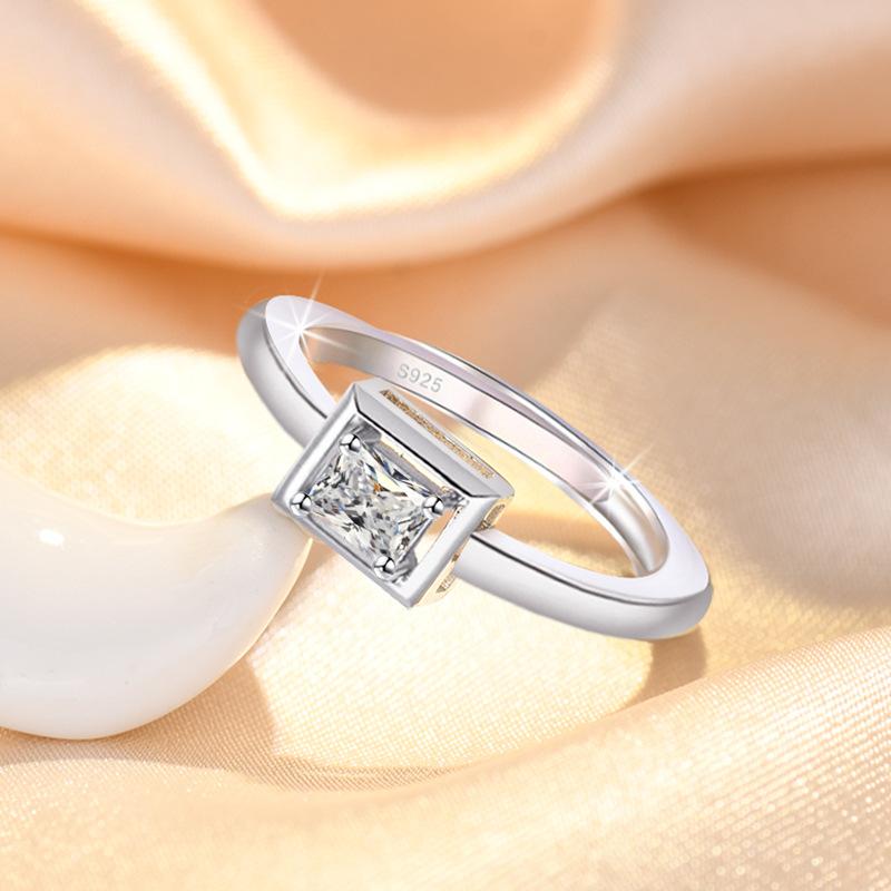 925 Silver Ring Fashion Sparkle AAA Zircon High Quality For Women Rings Wedding Fine Jewelry Accessories Party Gift