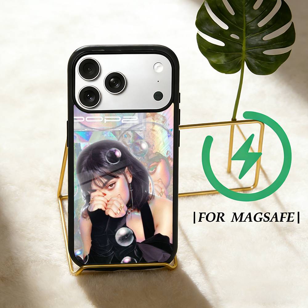 Singer C-Charli Xcx Phone Case For iPhone 17 16 15 14 13 12 Pro Max Plus for Magsafe Mirror Wireless Magnetic Cover