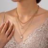Necklace, Fashionable Commuting, Niche Design, Heart-shaped Bow Pendant, Multi-layer Necklace, Necklace Accessories for Women