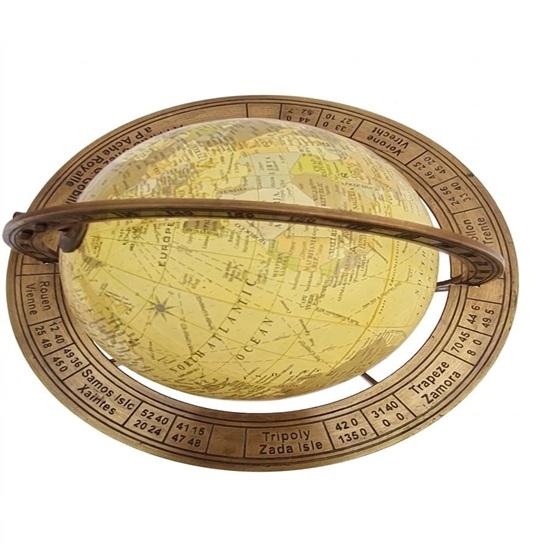 Antique World Globe on Brass Stand, Desk Globe, Library Decor, Study Room Globe, Educational Geography Gift, Scientist Gift, Father'
