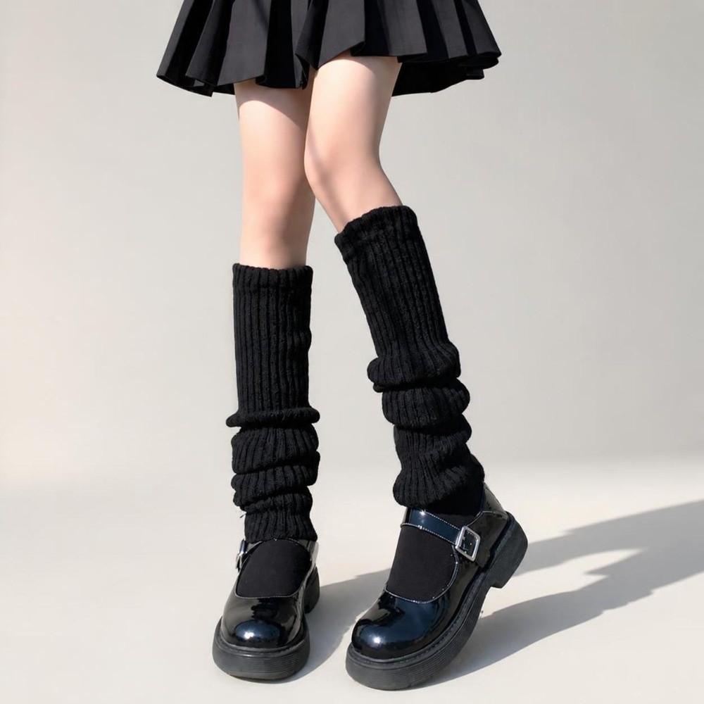 40/5070cm Length Lolita Leg Warmers Knitted Crochet Socks Knitted Leg Warmers Autumn Winter