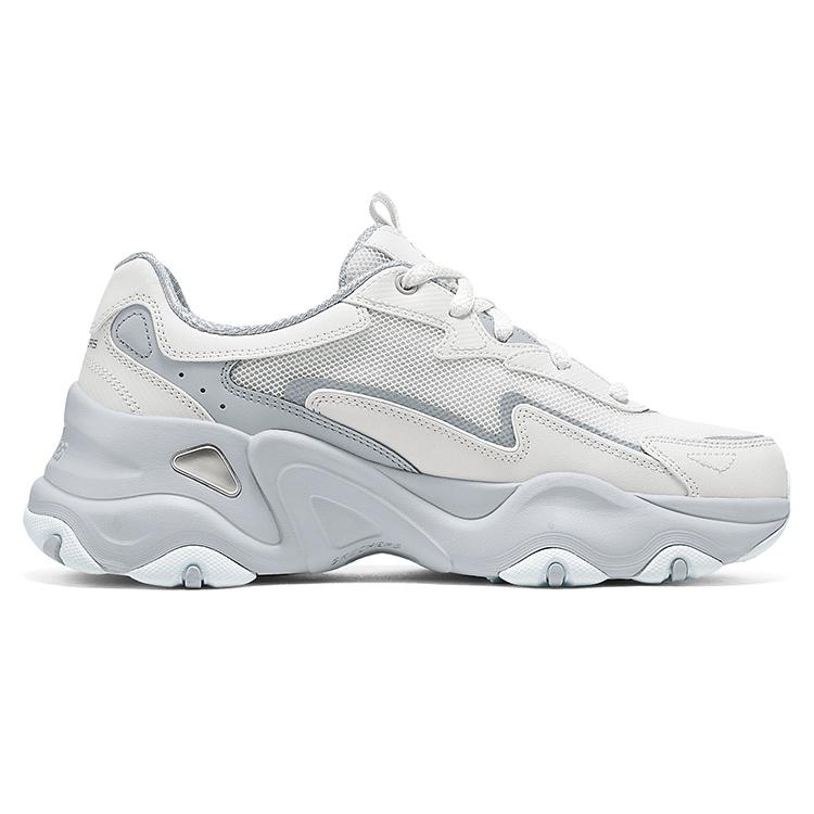 Skechers D'LITES 5.0 Height Increasing Low Top Chunky Sneakers Women's White 150524-WGY