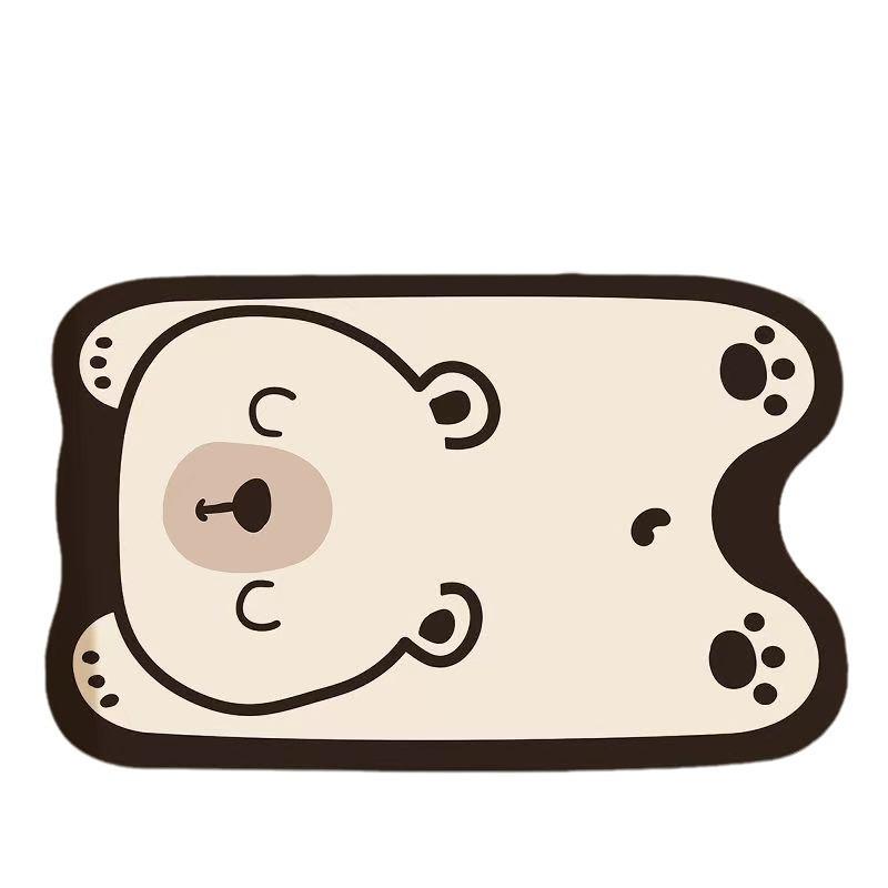 Restroom Floor Mat Adorable Animal Floor Mat Home Use Diatom Mud Bathroom Door Area Foot Mat Anti slip Entry Door Mat