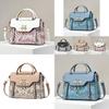 Chic Embroidered Color Block Handbag For Women Stylish Versatile Shoulder Bag