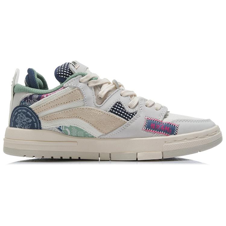 Li Ning Wave Pro Slip Resistant, Abrasion Resistant, Lightweight Low Top Skateboard Shoes Men's Gray Green AECR097-1