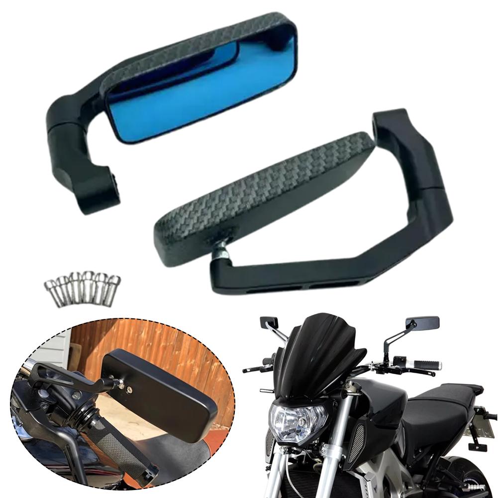 Rétroviseurs Universels de Moto Rotatifs à 360 Degrés et Boulon à Oreilles 8mm avec Rétroviseurs Réglables à Filetage Latéral 10mm Win I8c7
