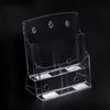 A4/A5/A6 Clear Flyers Display Stand Wall Mount Hanging Hole Brochure Holder Anti-slip Slot 2/3/4 Layers