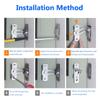 Window Hardware Fitting Theftproof Right Angle Stainless Steel Door Hasp Latch Barn Cabinet Lock