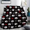 Schattig hondenpootjespatroon Flanellen bedrukt deken geschikt voor alle seizoenen geschikt voor woonkamer kantoor bank en reizen 180x250CM