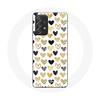 Cover per Samsung Galaxy A33 5G Sfondo con texture astratta cuori nero giallo e grigio