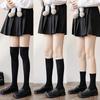 Women's Pure Cotton Over-the-Knee Socks: Slimming JK Style, Knee-High School Look, Mid-Calf Length