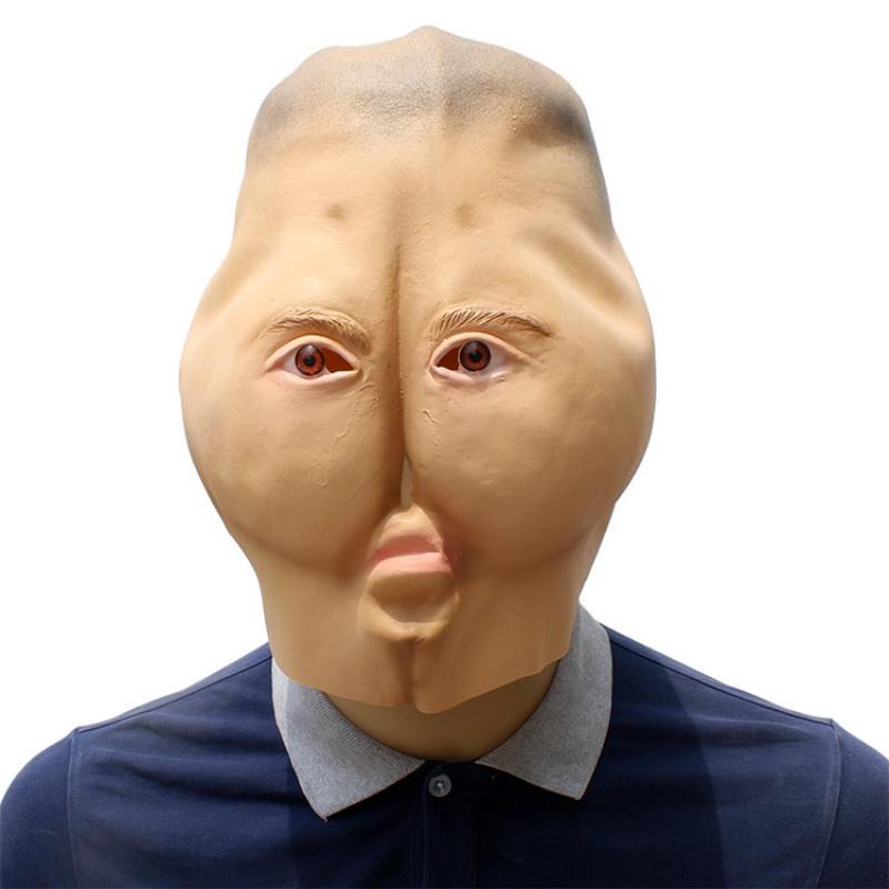 Lifelike Halloween Party Mask Featuring Eco-friendly Latex Butt Head Design