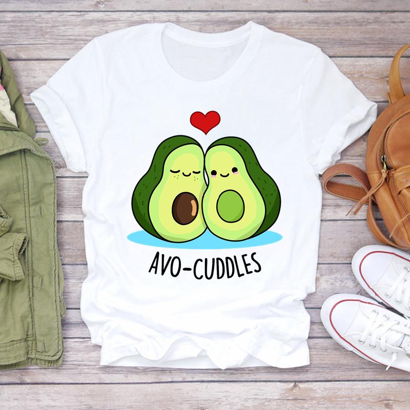(European Size) 90s Tee Top Fashion T-shirt Clothing Casual Watercolor Love  Trend Short Sleeve Women Print Summer Lady Female Graphic T-shirt