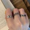 Vintage Cool σετ για γυναίκες Δώρα μόδας Rock Hip Hop Twist Geometry Open Ring