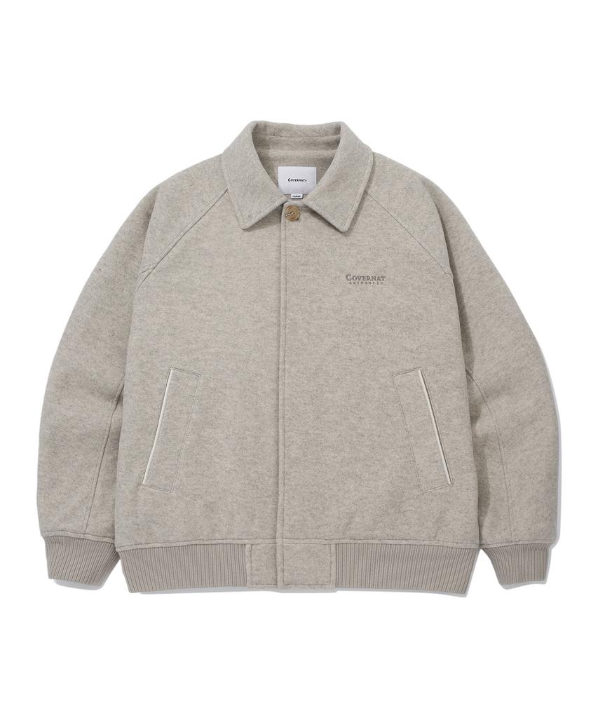 COVERNAT Collared Blouson Oatmeal