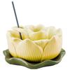 Seto Craft Lotus Flower Incense Burner Mini Ceramic Buddhist Altar Single Stick Zen