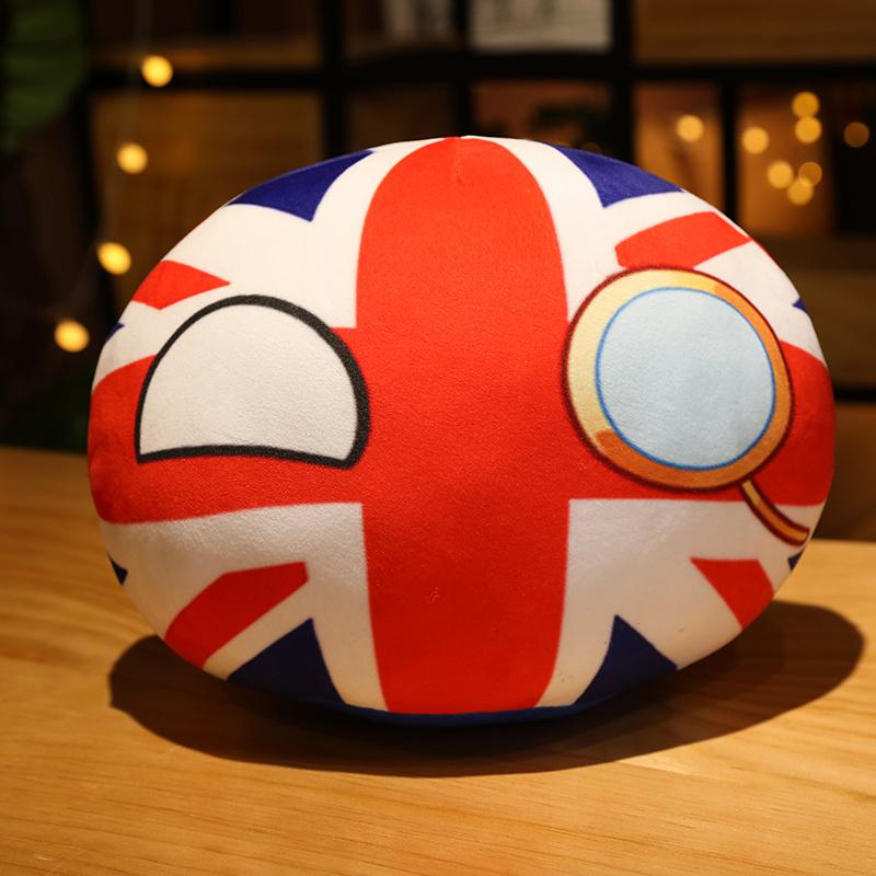 10-40cm Kawaii Countryball Peluche Remplie Polandball Un Usa Ussr France Russie Uk Japon Eu Canada Ita Ru Oreiller de Canapé Pendentif