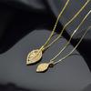 Small Leaf Necklace Women'S High-End Simple And Versatile Exquisite Zircon Leaf Jewelry