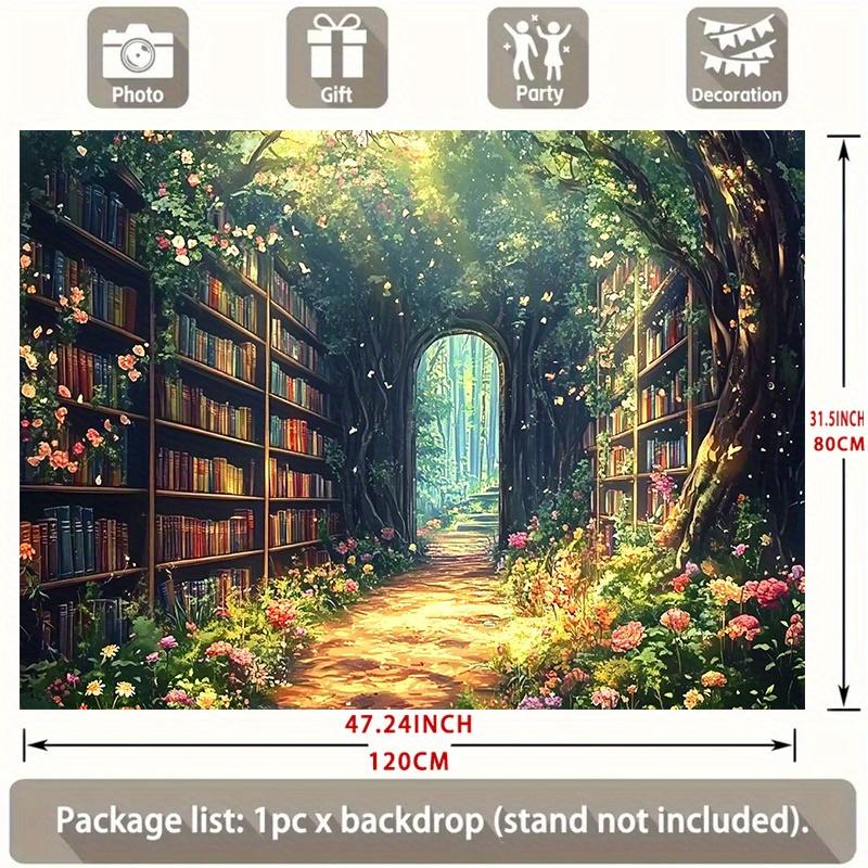 VIKAMAMagic Fairy Forest Library Background Decoration Tapestry Living Room Sofa Background Wall Room Decoration
