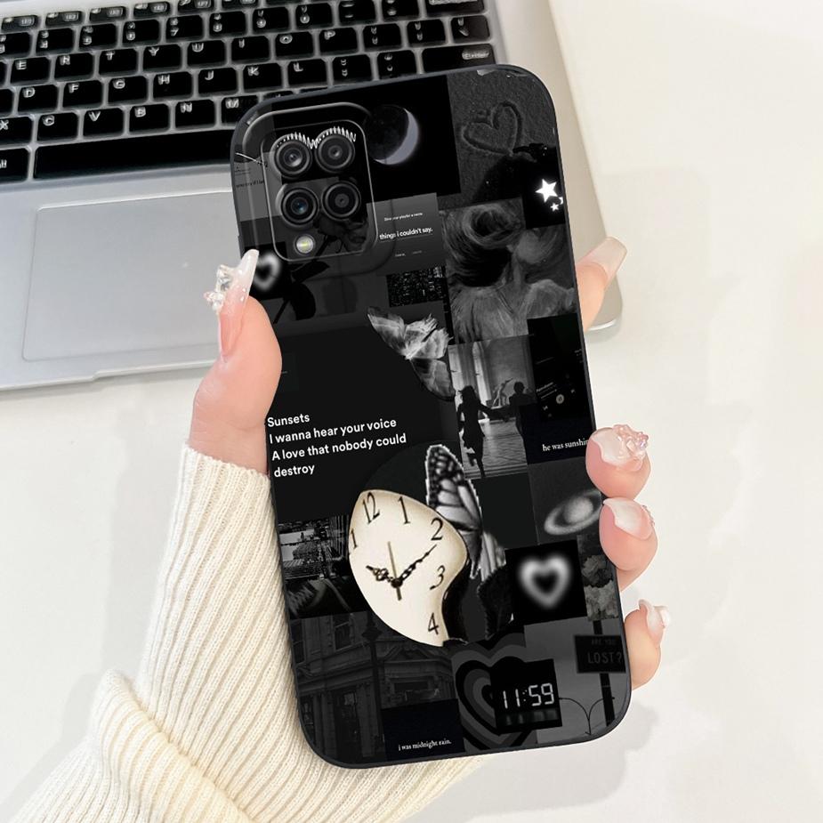 For Samsung Galaxy A22 4G Case Unique Grid Pattern Cover Soft TPU Phone Case For Samsung A22 A 22 Galaxy A42 5G Back Cover Coque